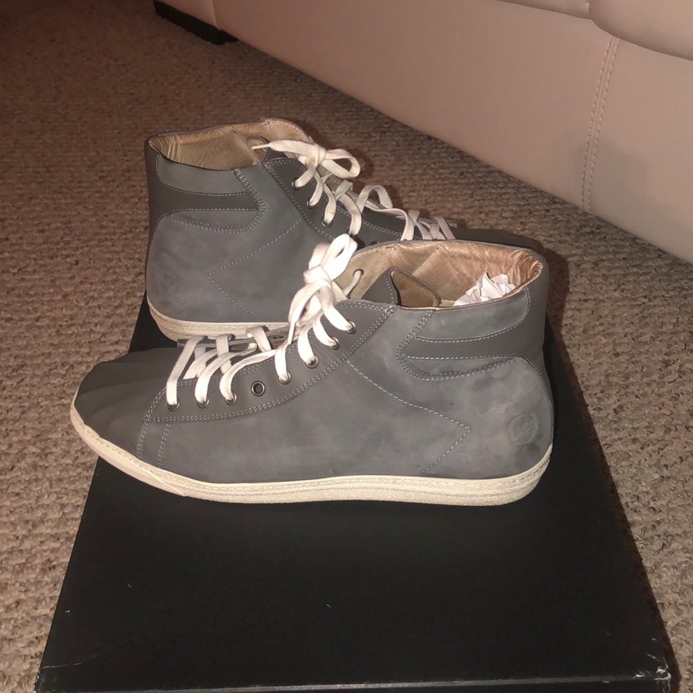 Alexander McQueen Dark Grey Mid Cut Men’s Sneaker